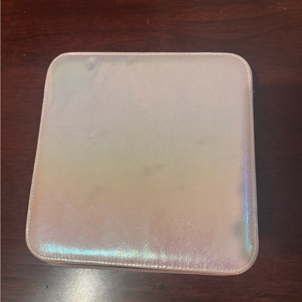 Iridescent Pink Square Makeup Case
